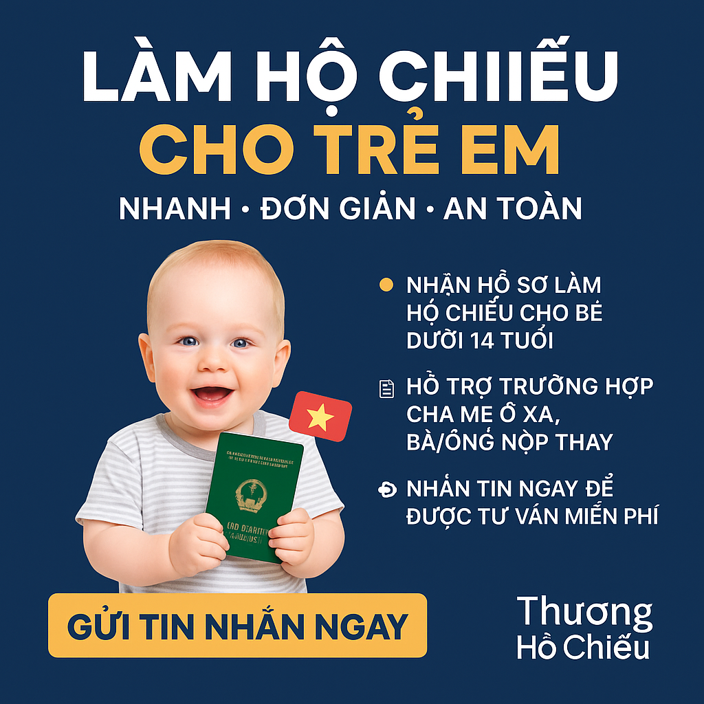 Làm hộ chiếu cho trẻ em tại TP.HCM